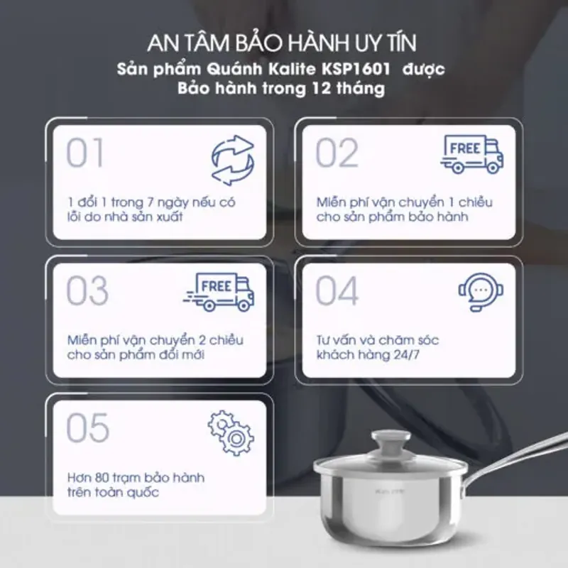 Quánh inox Kalite KSP1601 3 Lớp Cao Cấp 572275