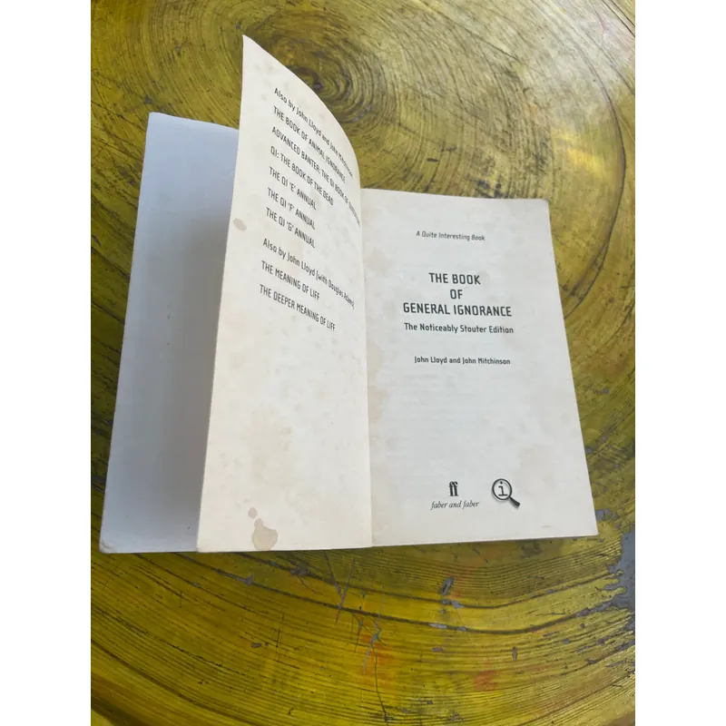 BOOK OF GENERAL IGNORANCE- JOHN LLOYD AND JOHN MITCHINSON 553489