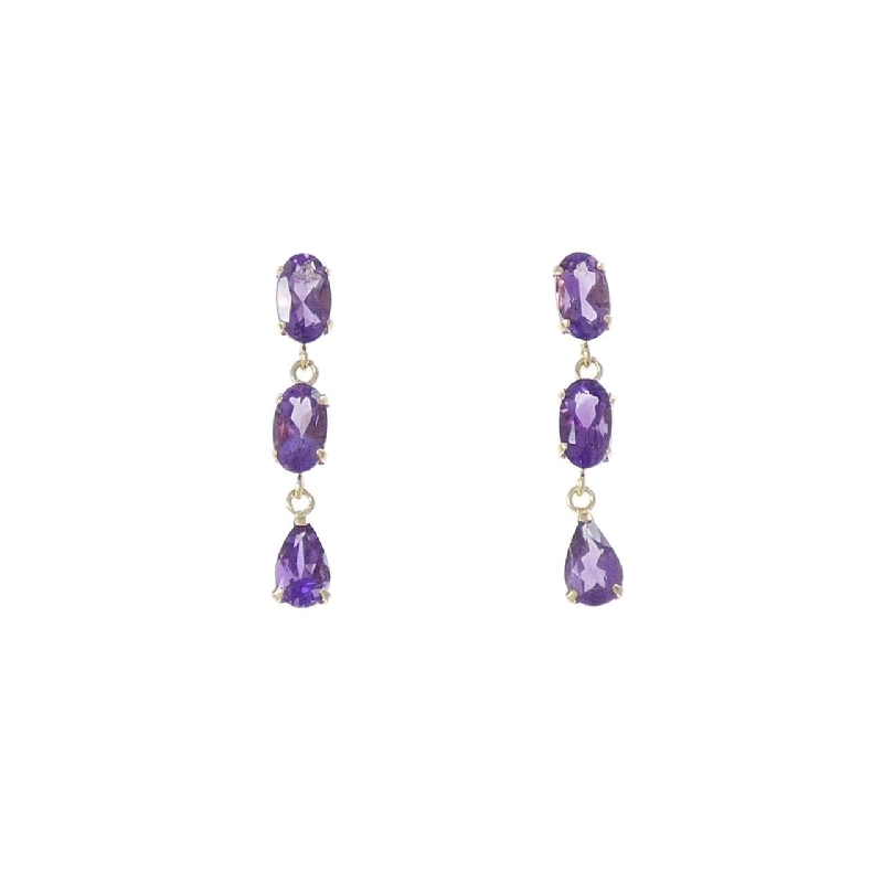 K18YG Amethyst Bông tai 1.60CT - Hàng hiệu Chính hãng 862618