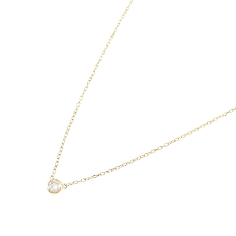 K18YG Solitaire Dây chuyền kim cương 0.10CT - Hàng hiệu Chính hãng 861797