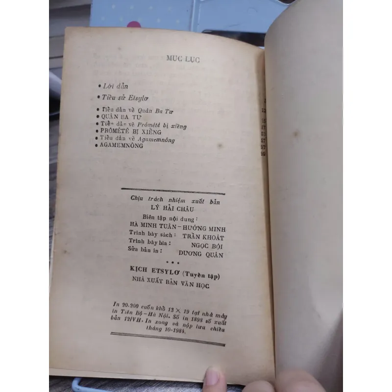 Sách: Kịch Etsylơ - Nguyễn Giang dịch (A3) 597602