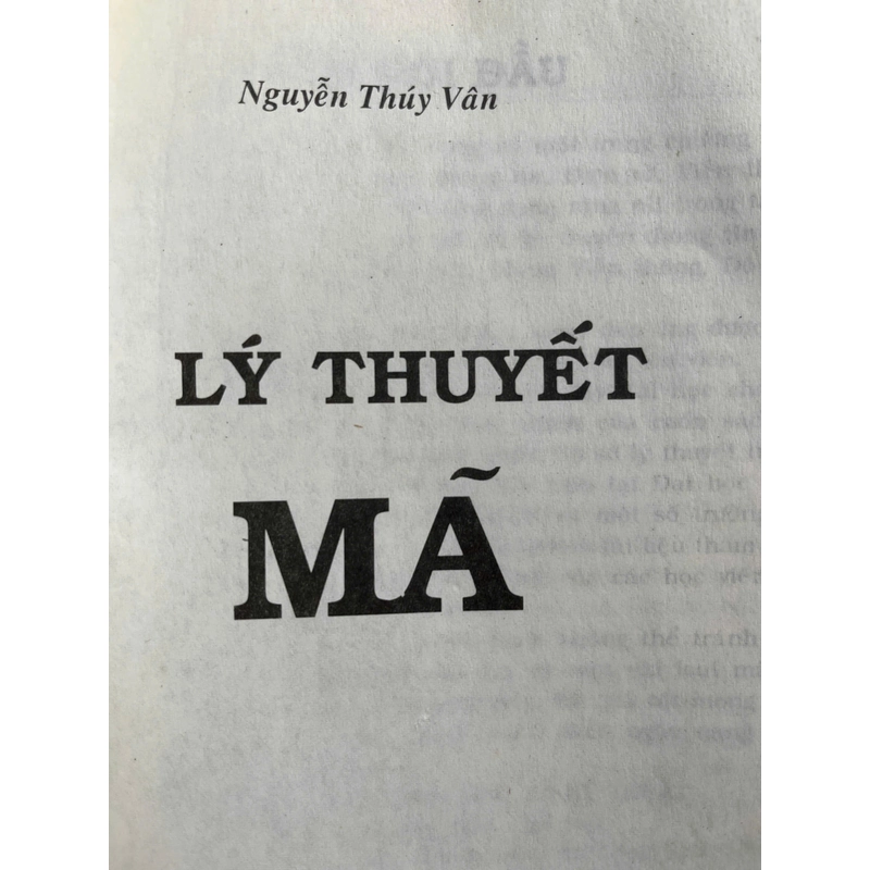 LÝ THUYẾT MÃ 498235