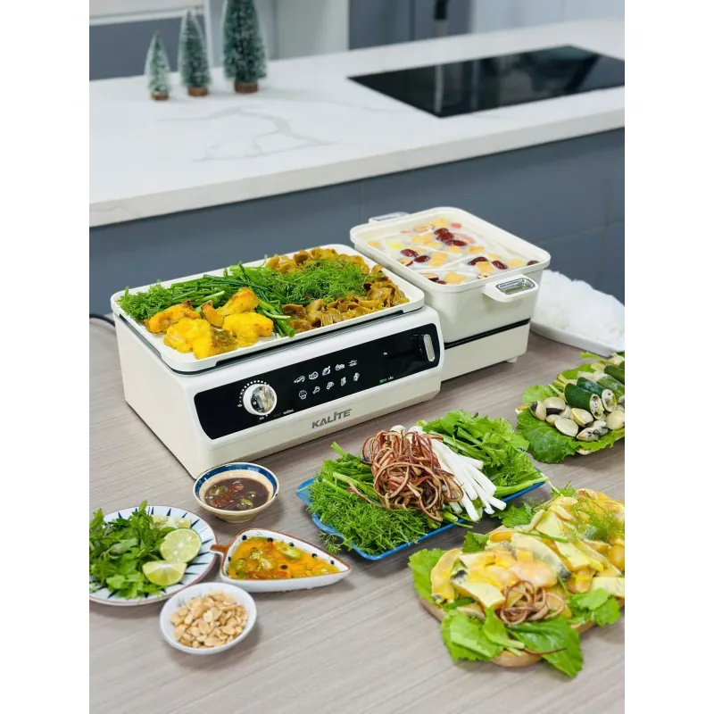 Nồi lẩu nướng 2in1 KALITE KLG555, công suất 2200W, chống dính ceramic 792908
