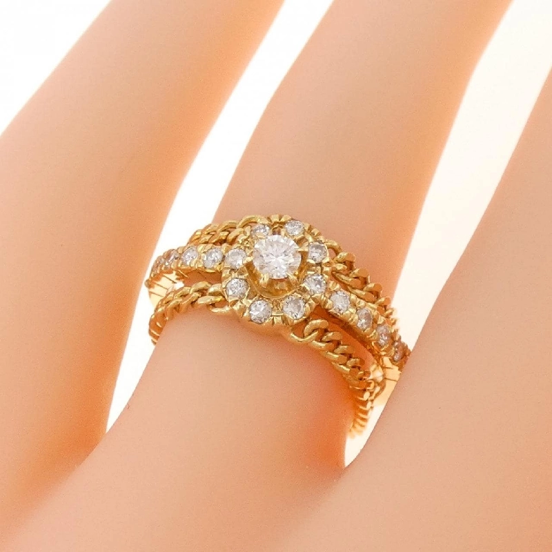 Nhẫn kim cương K18YG 0.10CT 671370