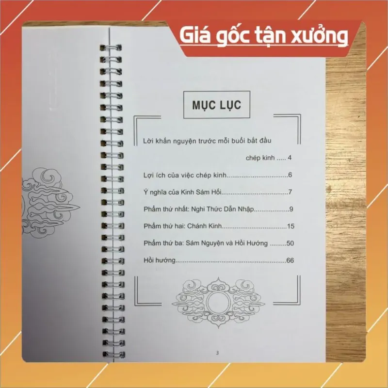 Sổ chép Kinh Sám Hối nét in mờ ( tặng kèm 1 bút + 4 ngòi )  CÓ HOẢ TỐC 781024
