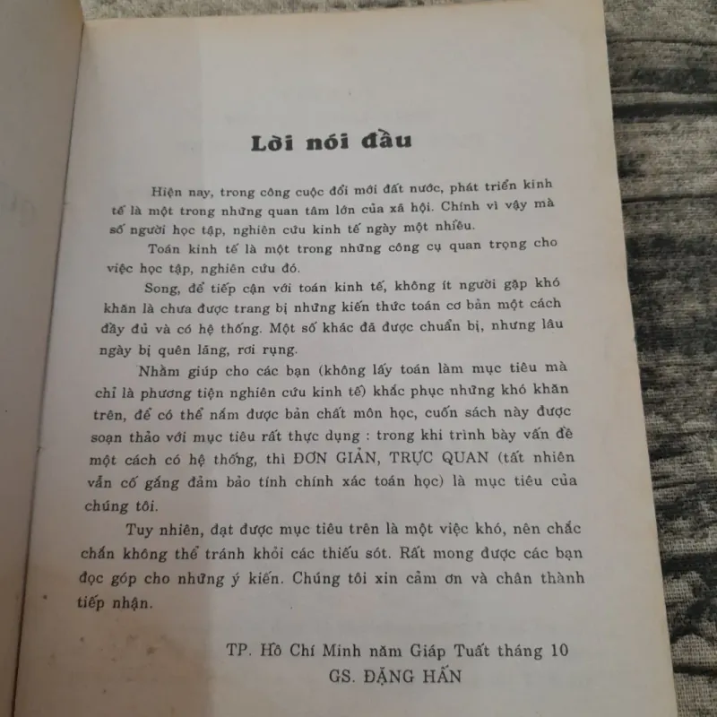 Quy hoạch tuyến tính- T giả GS Đặng Hấn-ĐH Kinh tế HCM 1995 748820