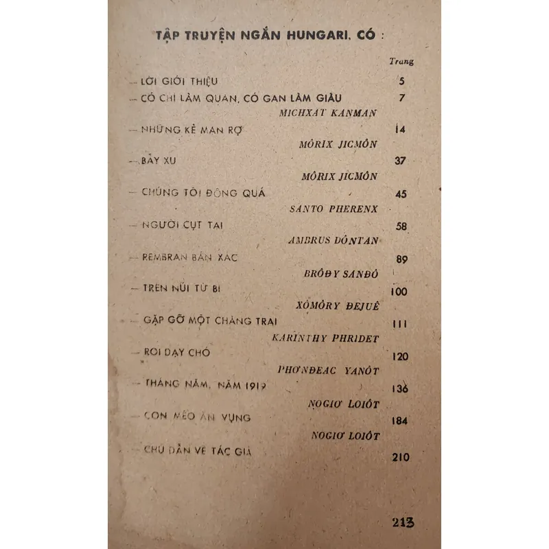 Truyện ngắn chọn lọc Hungary: BẢY XU 713766