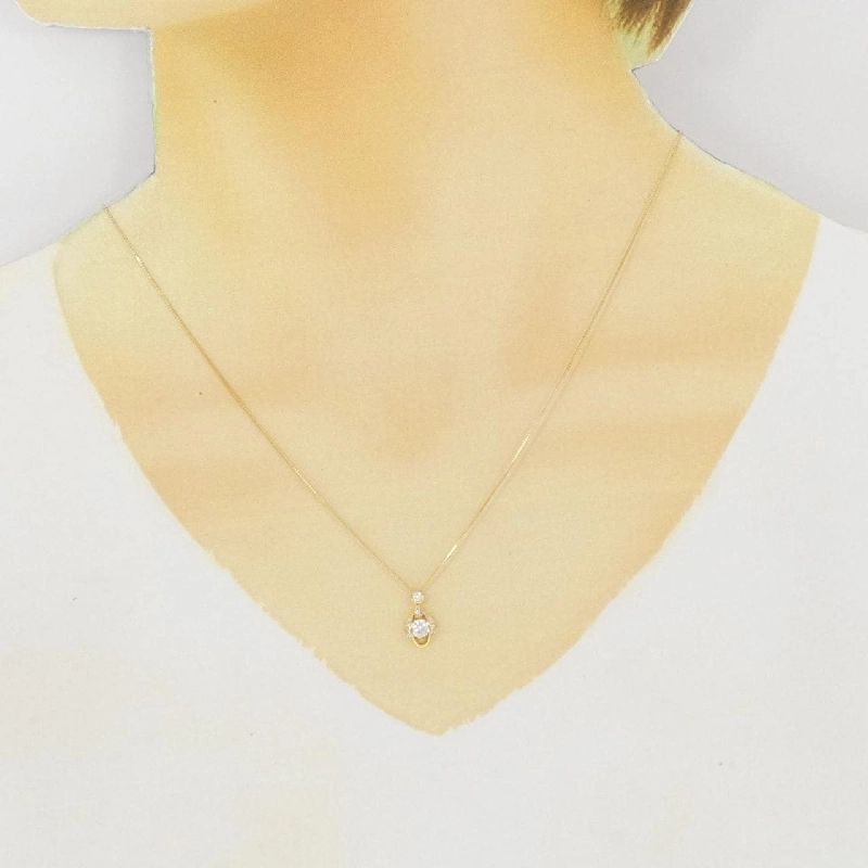 K18YG Dây chuyền kim cương 0.234CT - Hàng hiệu Authentic 860664