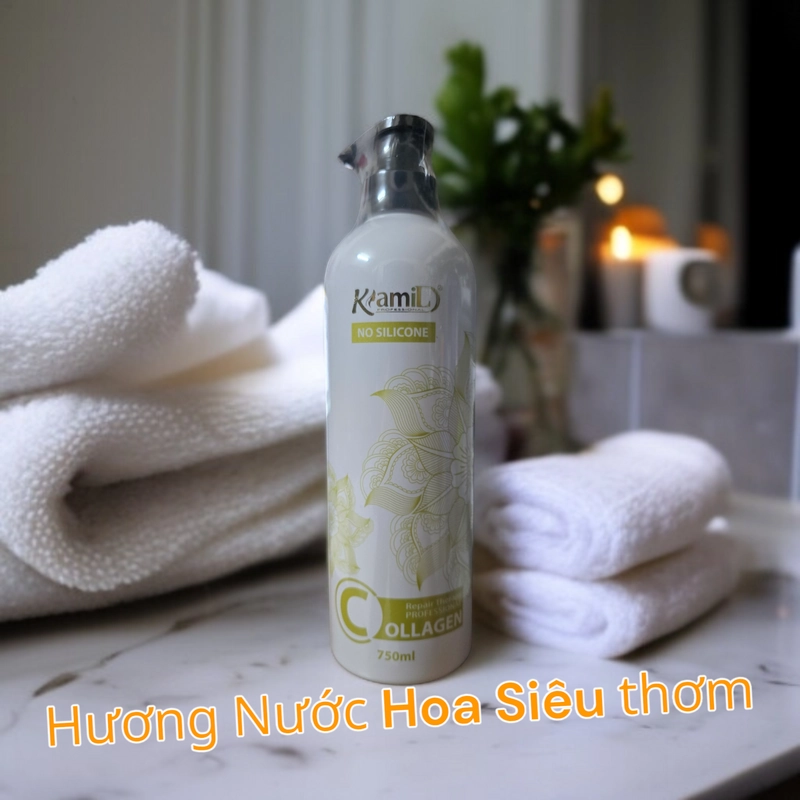 Dầu Hấp Xả Phục Hồi Tóc Collagen Kami 750ml 470586