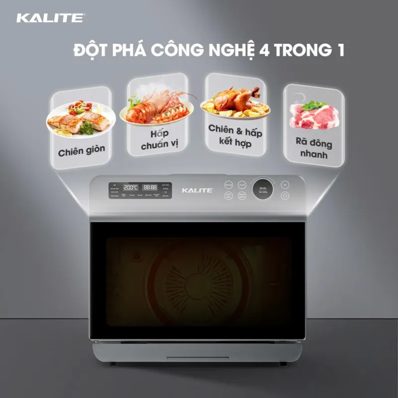 Nồi chiên hơi nước KALITE STEAM FUSION PRO 20L – 4in1 nấu gọn cả gian bếp 792086