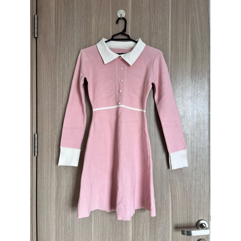 Váy hồng tiểu thư tôn dáng 494446