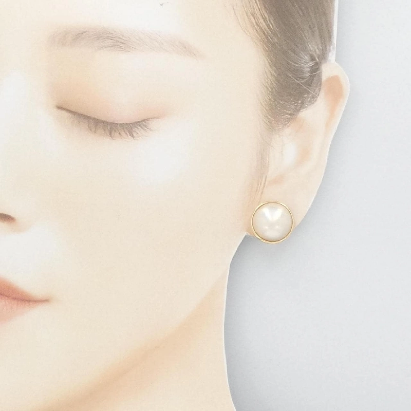 K18YG Mabe Pearl Earrings - Hàng hiệu Authentic 873477