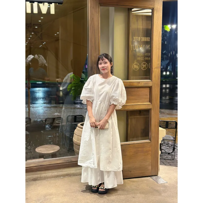 Áo đầm nữ trắng  647384