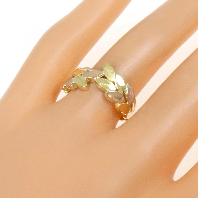 Nhẫn lá K18YG/PT900/K18PG 669397