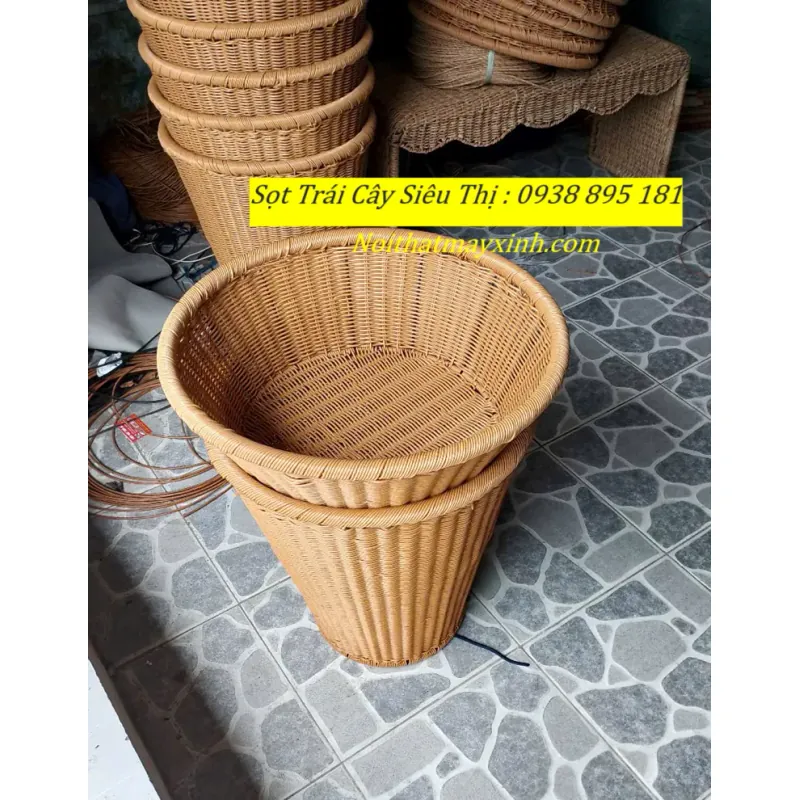 Giỏ mây trưng bày trái cây siêu thị cao 60 674842