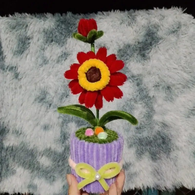 Chậu hoa kẽm nhung mini để bàn 719141