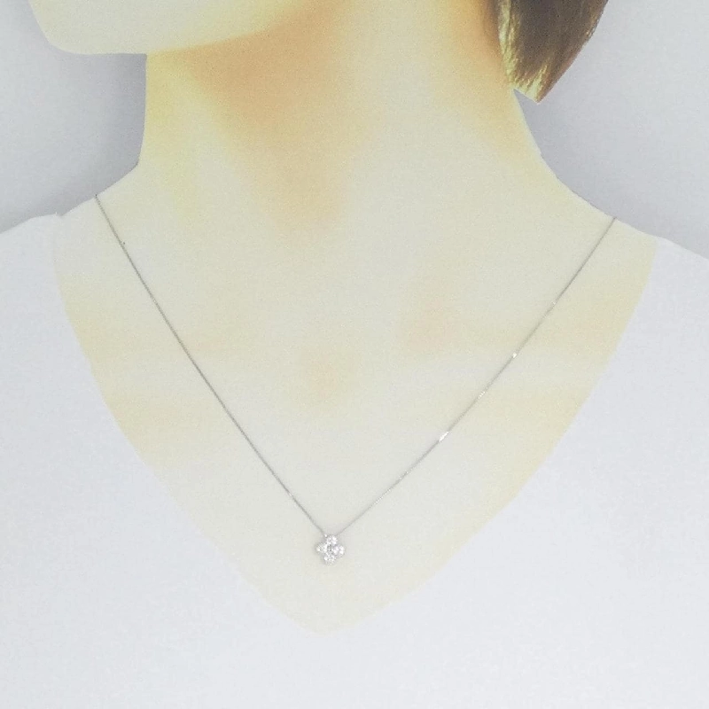 Dây chuyền kim cương hoa PT900/PT850 0.252CT - Hàng hiệu Chính hãng 860312