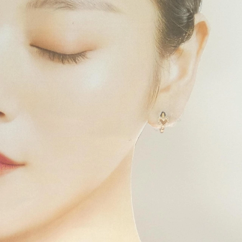 K18PG Bông tai hình trái tim kim cương 0.14CT - Hàng hiệu Chính hãng 862834