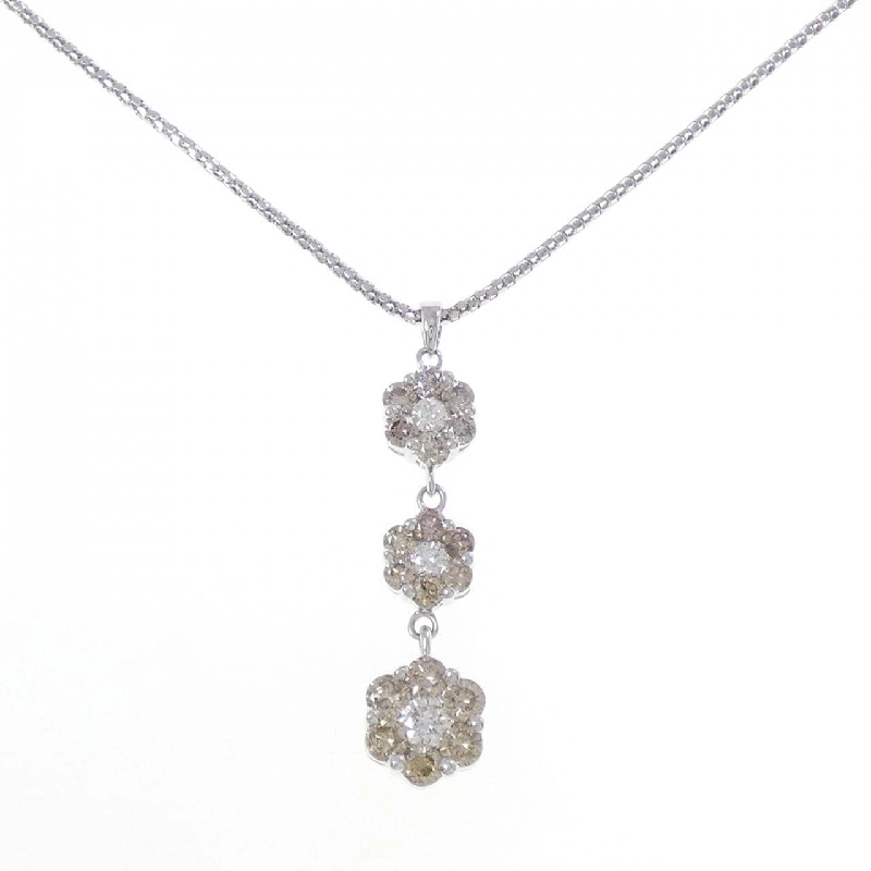 K18WG Hoa Kim Cương Dây Chuyền 1.95CT - Hàng hiệu Chính hãng 856534