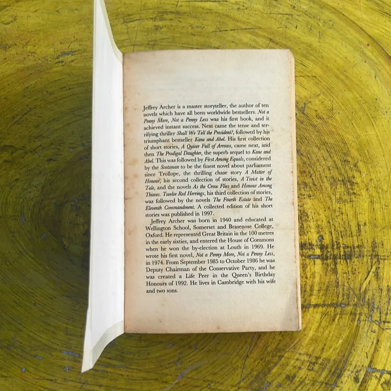 NOT A PENNY MORE, NOT A PENNY LESS - SHALL WE TELL PRESIDENT- JEFFREY ARCHER 1029160