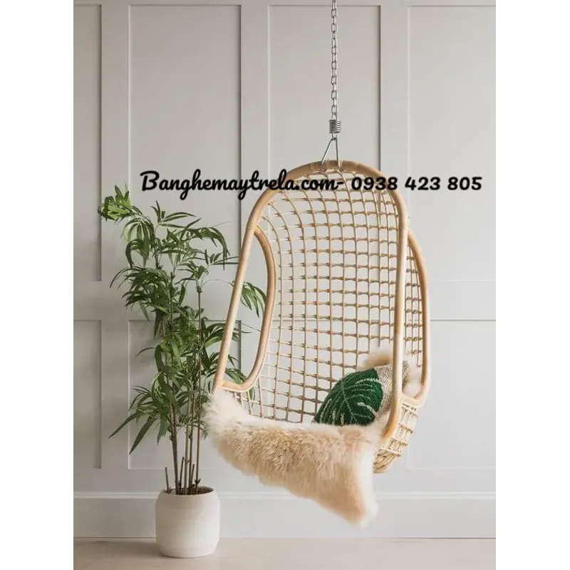 Ghế xích đu mây caro 754728