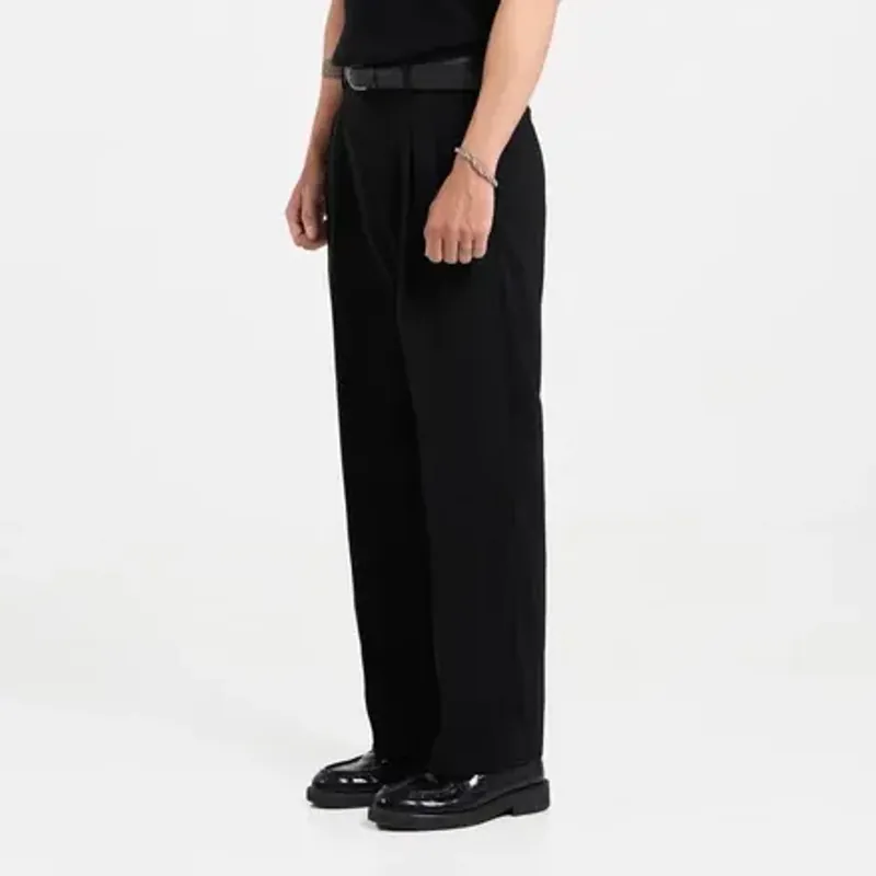 Quần âu nam , vải chéo Hàn , Basic Trousers 558745
