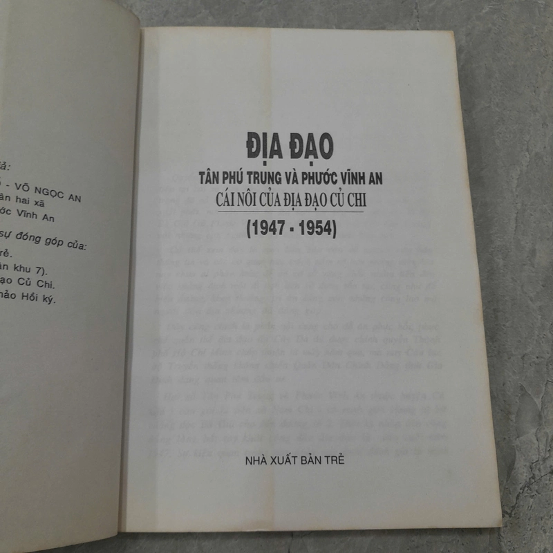 ĐỊA ĐẠO TÂN PHÚ TRUNG VÀ PHƯỚC VĨNH AN CÁI NÔI CỦA ĐỊA ĐẠO CỦ CHI - VÕ TẤN TẠO 463502