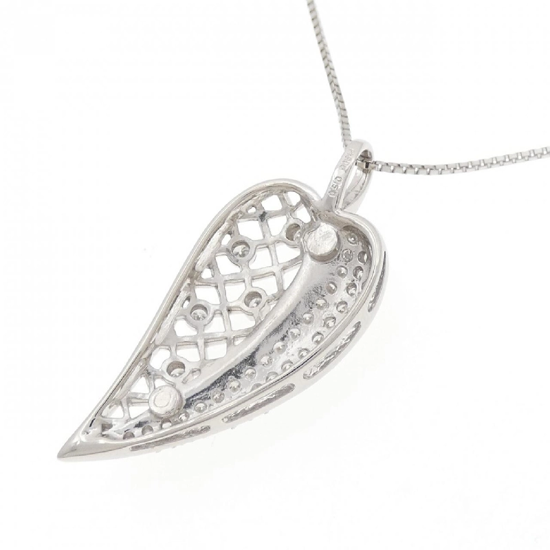 Dây chuyền kim cương PT900/PT850 hình lá 0.50CT - Hàng hiệu chính hãng 858707