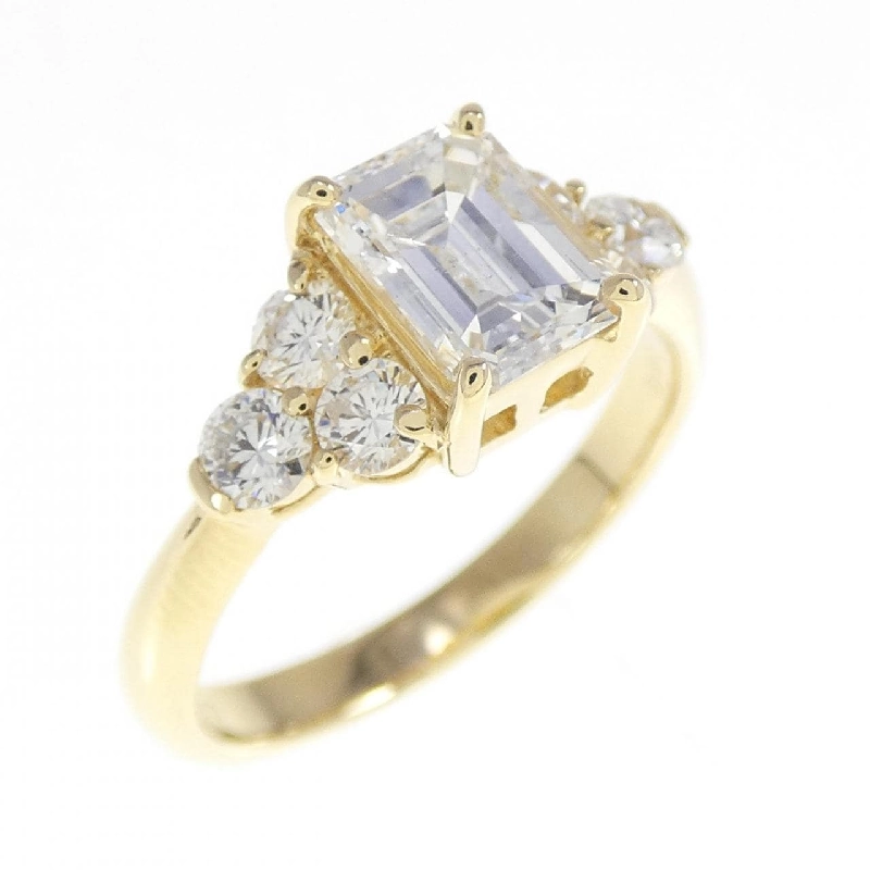 Nhẫn kim cương K18YG 1.003CT H SI2 cắt hình thoi - Hàng hiệu Authentic 872776