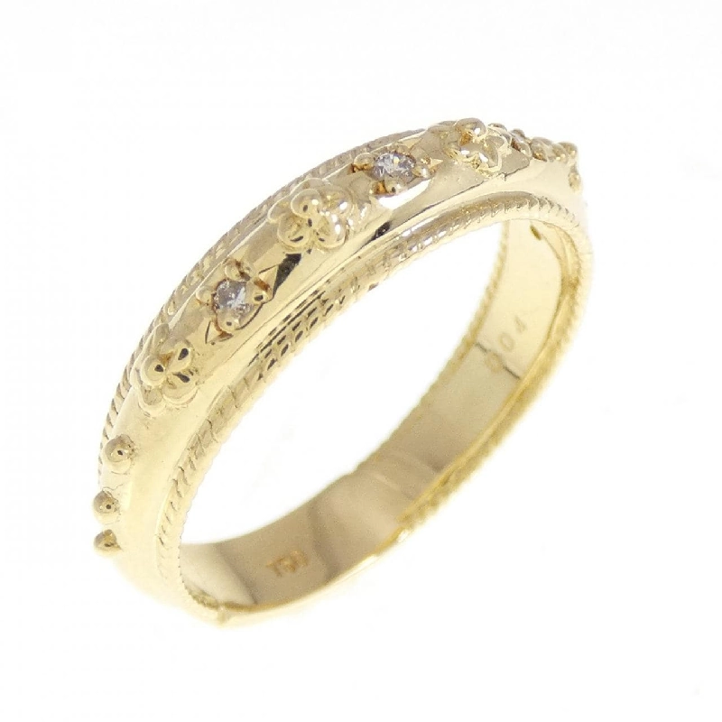 Nhẫn kim cương 750YG 0.04CT 671589