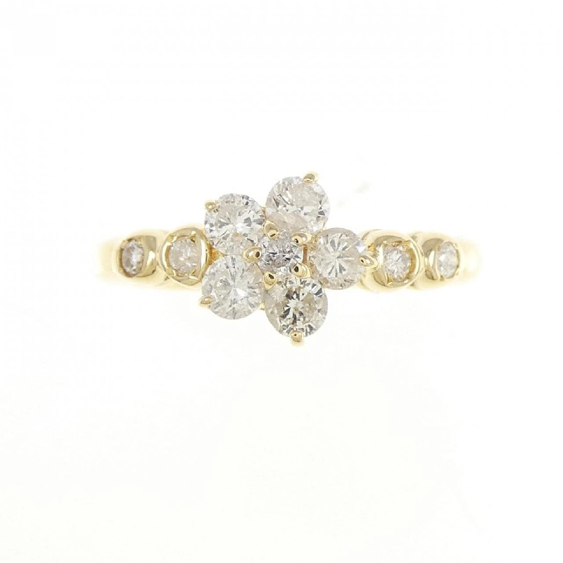 Nhẫn kim cương hoa K18YG 0.50CT 672646