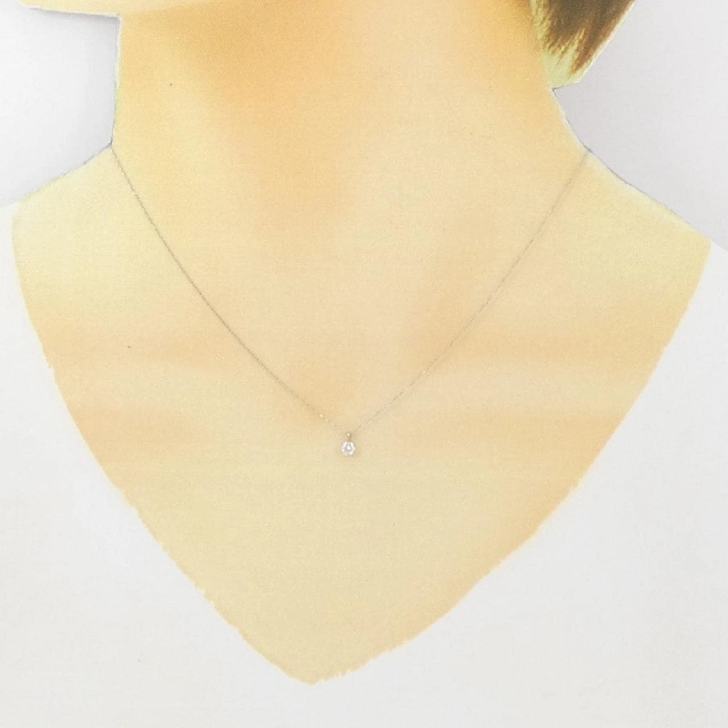 Dây chuyền kim cương Solitaire PT900/PT850 0.12CT - Hàng hiệu Chính hãng 862302