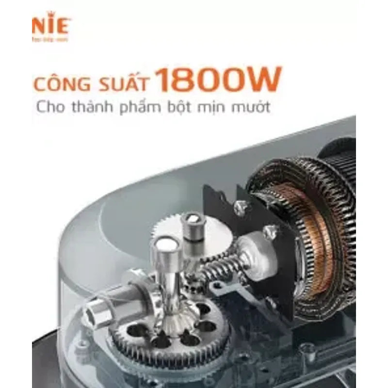 Chinh phục mọi loại bột cùng Máy nhồi bột UNIE UE-990 – 6.5L, 1800W, 10 tốc độ linh hoạt! 714167