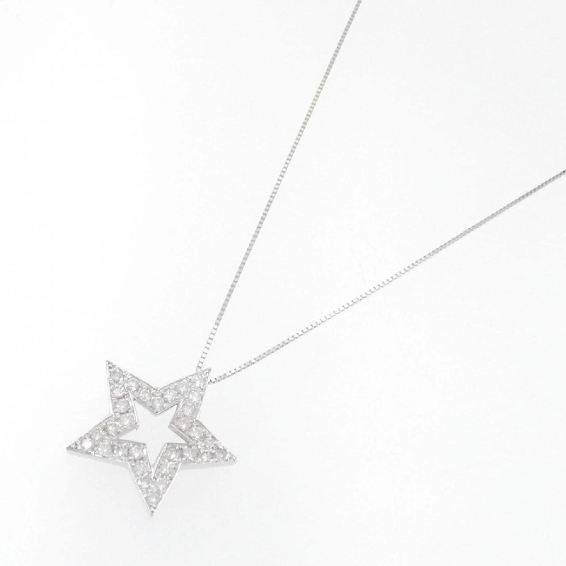 K18WG Ngôi sao Kim cương Dây chuyền 1.01CT - Hàng hiệu Chính hãng 861792