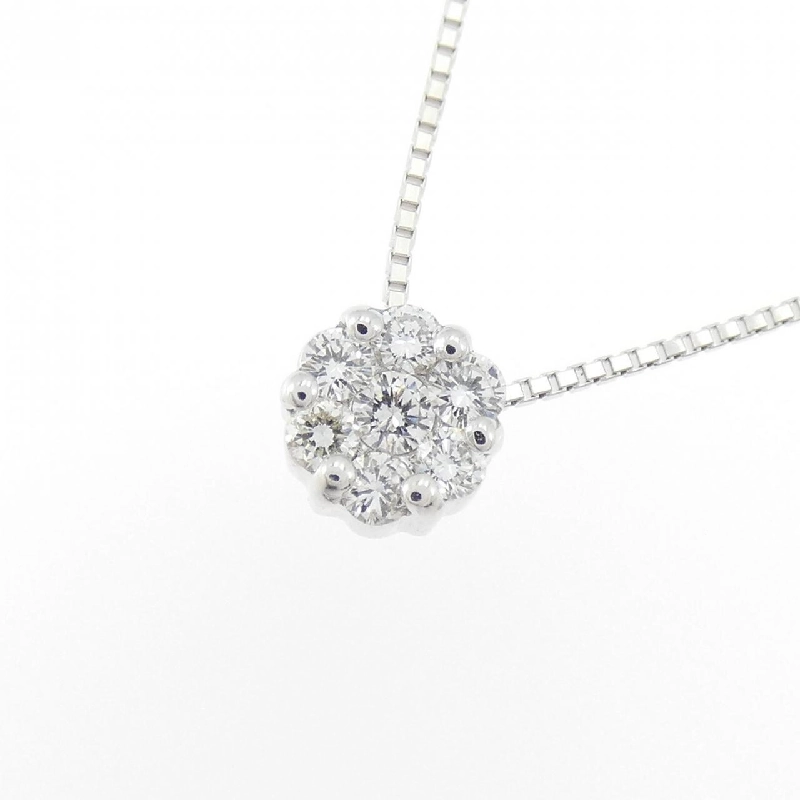 K18WG Hoa Hồng Kim Cương Dây Chuyền 0.22CT - Hàng hiệu Chính hãng 864203