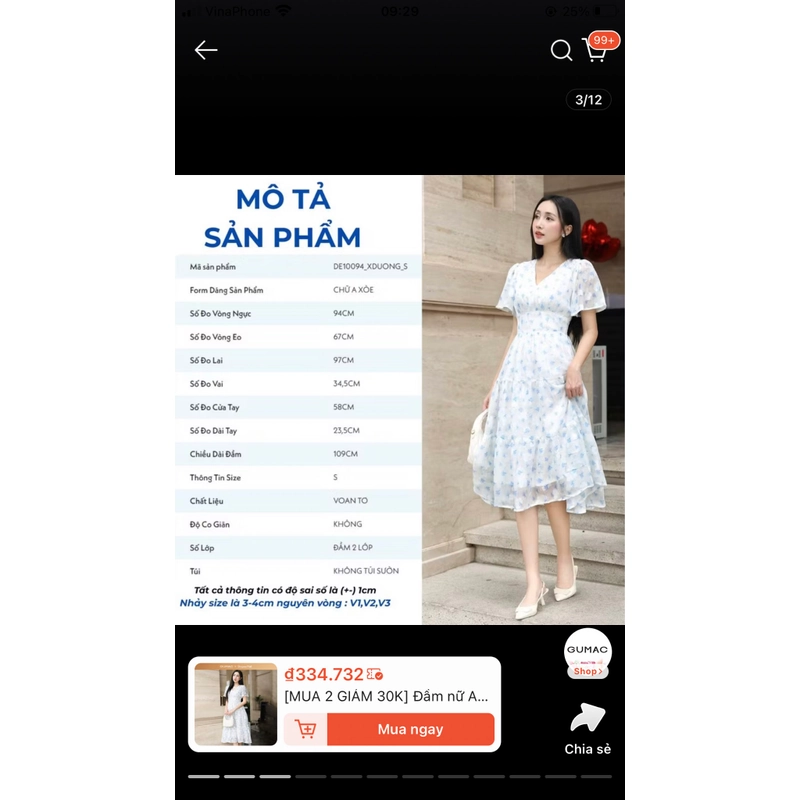 Đầm xanh Gumac  544523