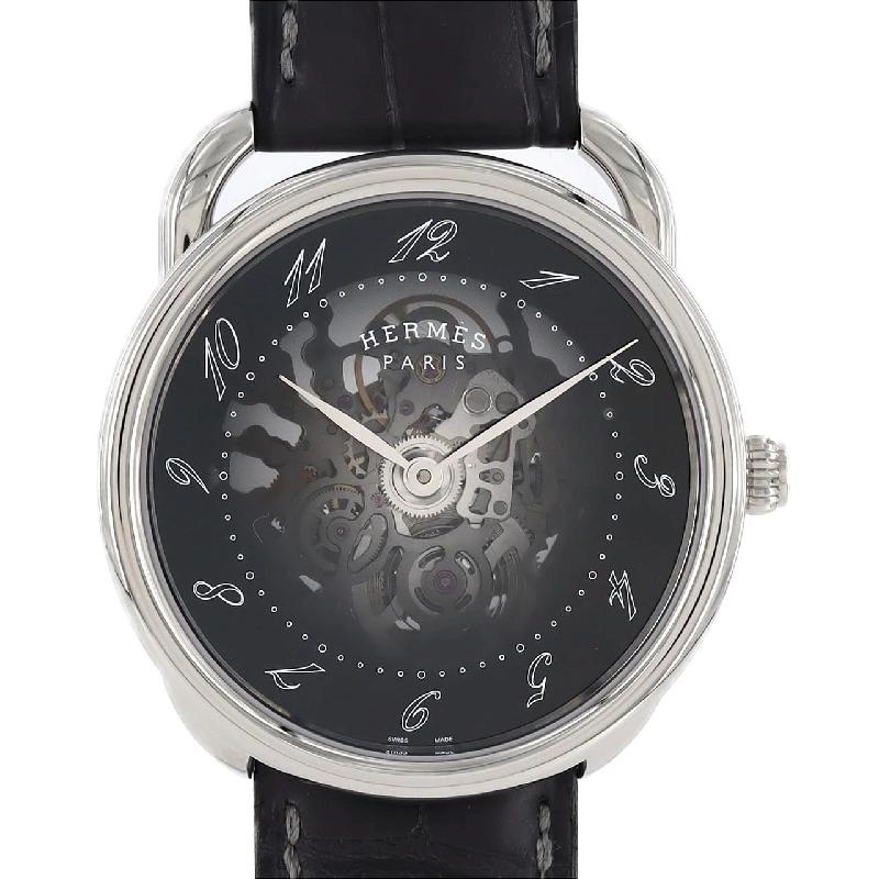Đồng hồ tự động Hàng hiệu Authentic Hermes Arceau Skeleton AR2.710 SS 880499
