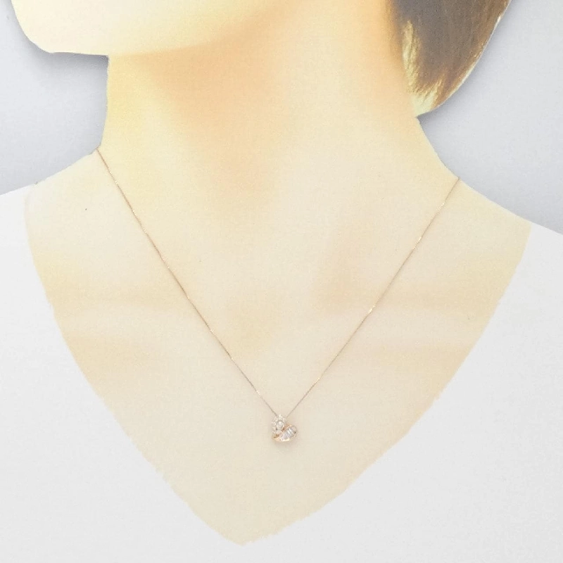 585PG/K10PG Dây chuyền hình trái tim kim cương 0.29CT - Hàng hiệu Chính hãng 864417