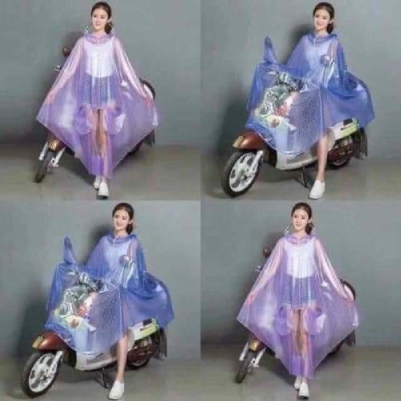 💜💜ÁO MƯA CHẤM BI  có kính  24053