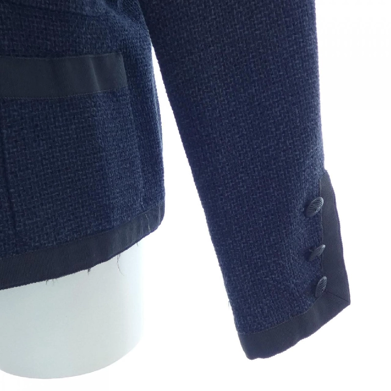 【Mã giảm giá】【Vintage】Áo khoác không cổ CHANEL 637856