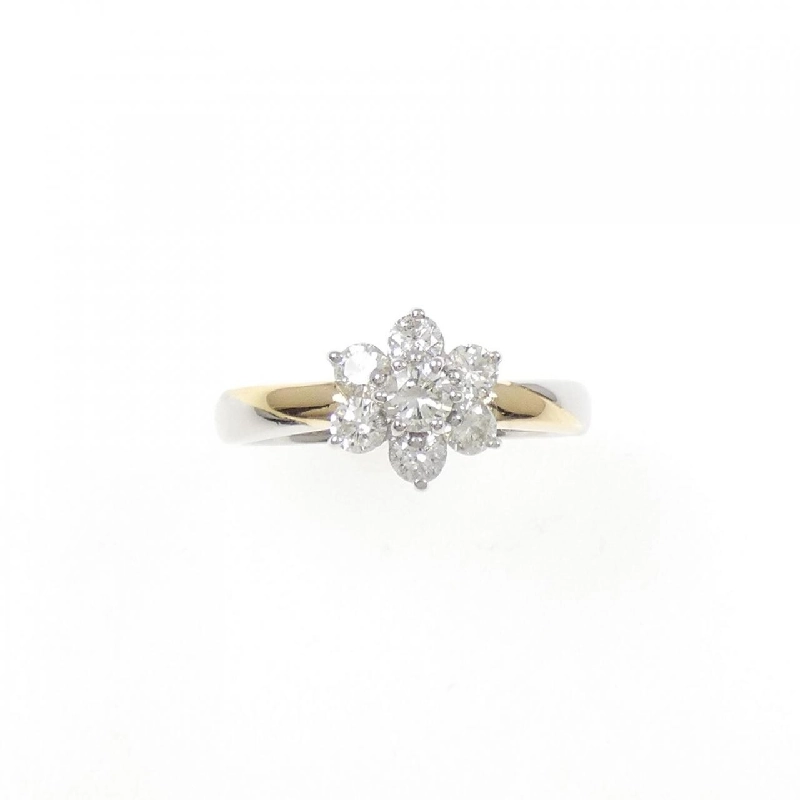 Nhẫn kim cương hoa PT900/K18YG 0.50CT 668617