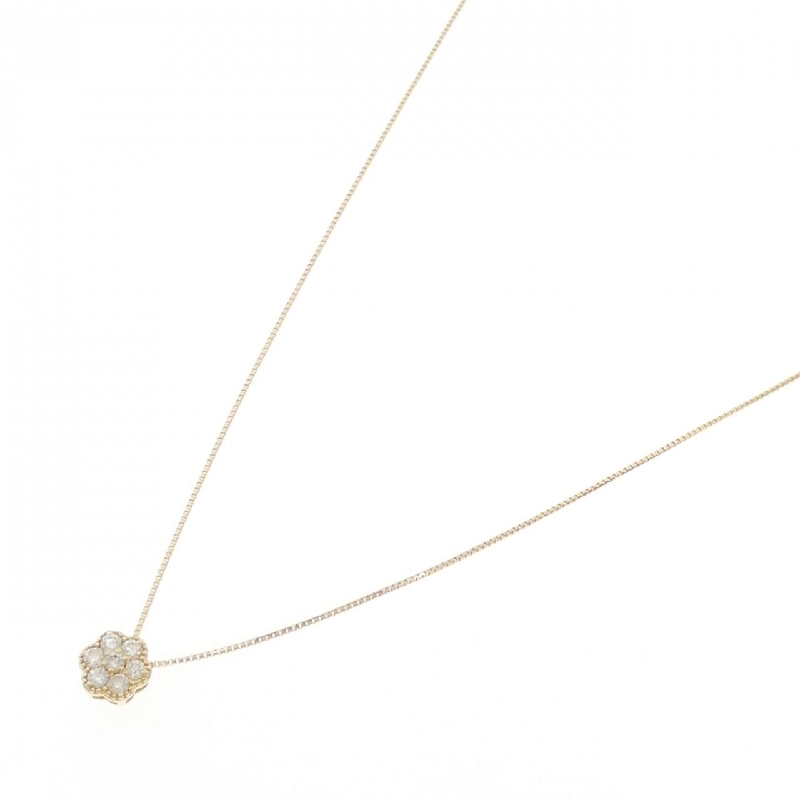 K18YG Hoa Kim Cương Dây Chuyền 0.15CT - Hàng hiệu Chính hãng 858169