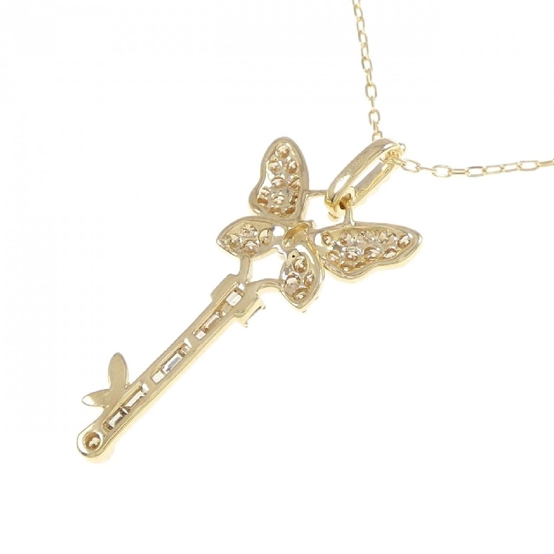 K18YG Bướm×Chìa khóa Dây chuyền Kim cương 0.45CT - Hàng hiệu Chính hãng 861569