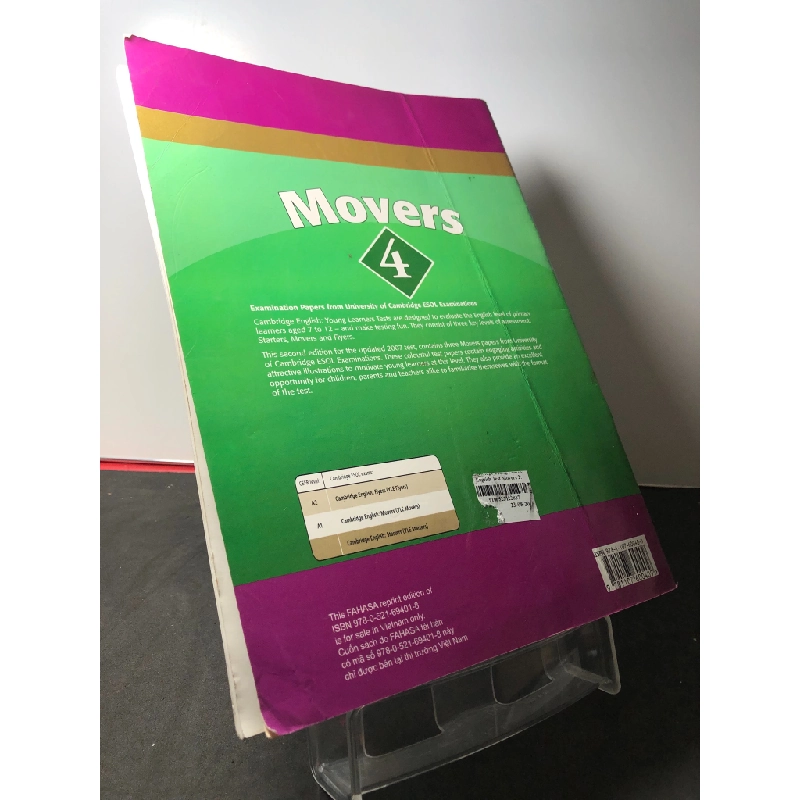 Cambridge english movers 4 mới 85% bẩn nhẹ Fahasa HPB2808 HỌC NGOẠI NGỮ 251444