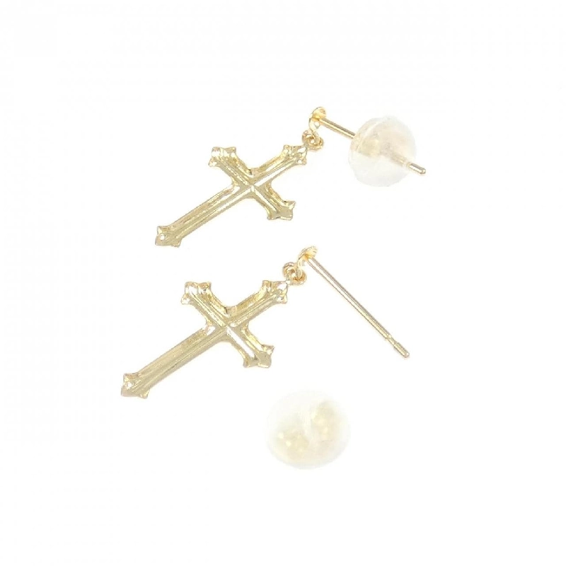 K18YG Khuyên tai hình chữ thập - Hàng hiệu Chính hãng 867201
