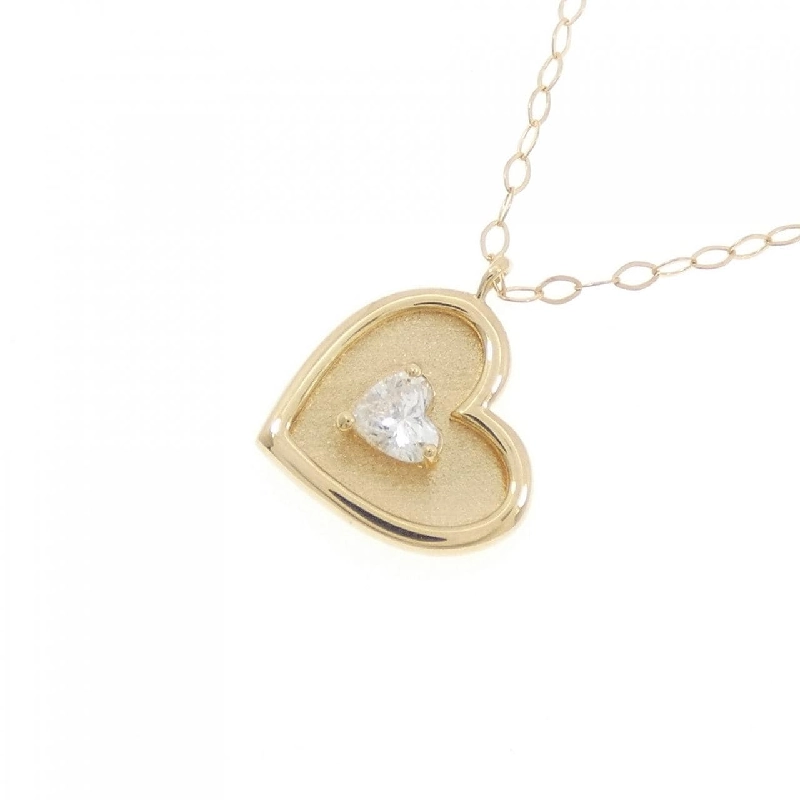 K18YG Dây chuyền kim cương hình trái tim 0.15CT - Hàng hiệu Chính hãng 860326