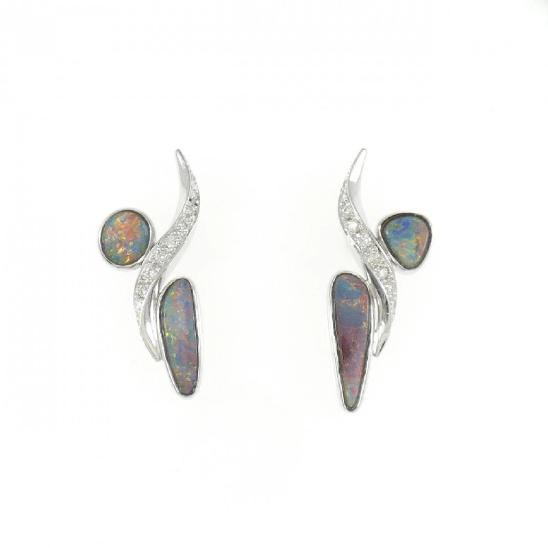 K18WG/K14WG Boulder Opal Bông Tai 1.51CT - Hàng hiệu Chính hãng 868234