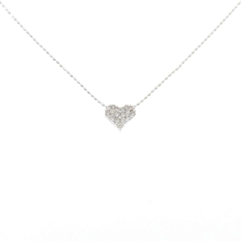 K18WG/750WG Dây chuyền kim cương hình trái tim 0.20CT - Hàng hiệu Chính hãng 862173