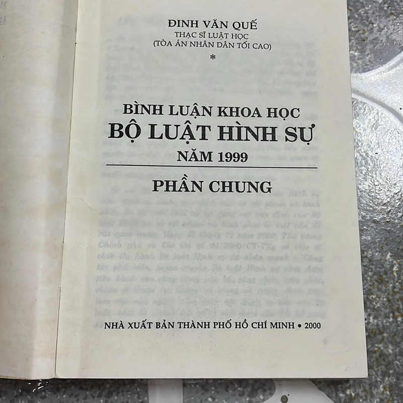 [luật] Đinh Văn Quế - Bình luận khoa học Bộ luật hình sự phần chung 166195