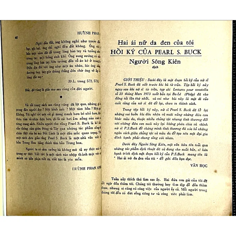PEARL S. BUCK - Tạp chí Văn Học ( giai phẩm) miền Nam Việt Nam trước 1975 1033152